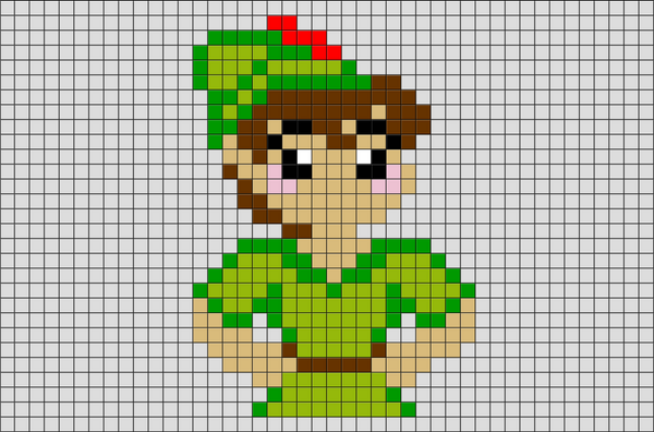 Peter Pan Pixel Art