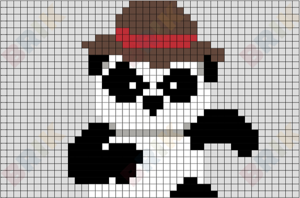 Peter the Panda Pixel Art