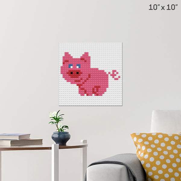 Pig Brick Poster
