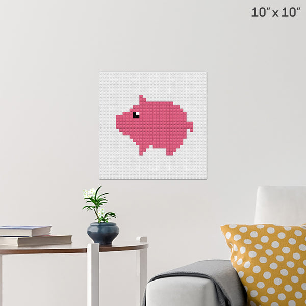 Pig Brick Poster