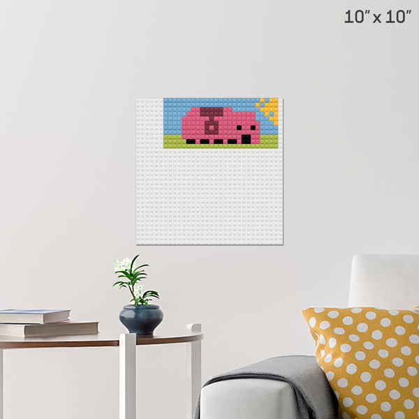 pig Brick Poster