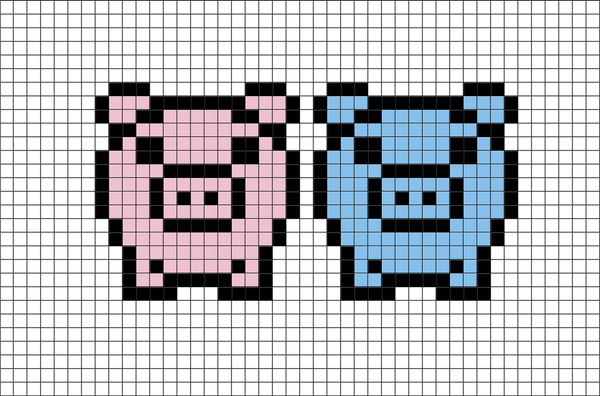 Pigs Pixel Art