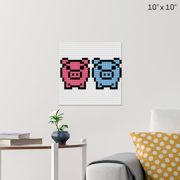 Pigs Brick Poster