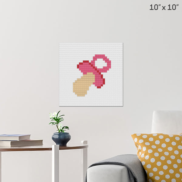 Pink Pacifier Brick Poster