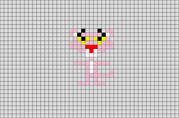 Pink Panther Pixel Art