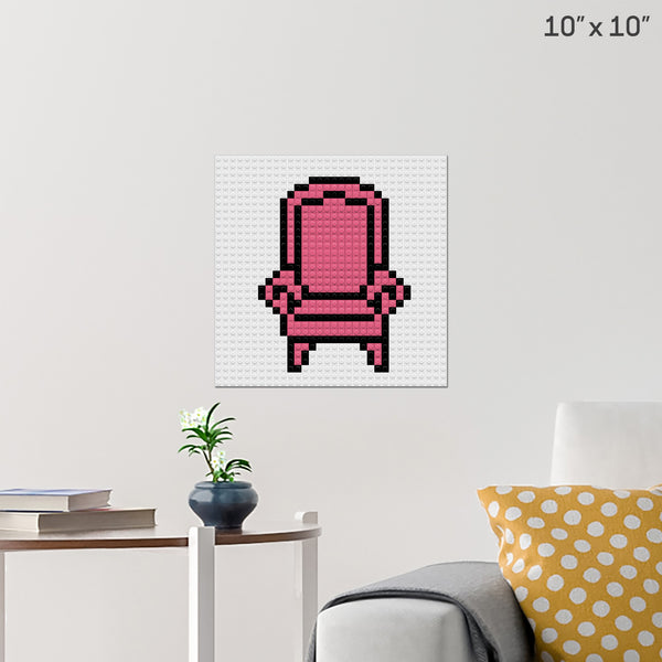Pink Throne Brick Poster
