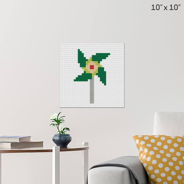 Pinwheel Brick Poster