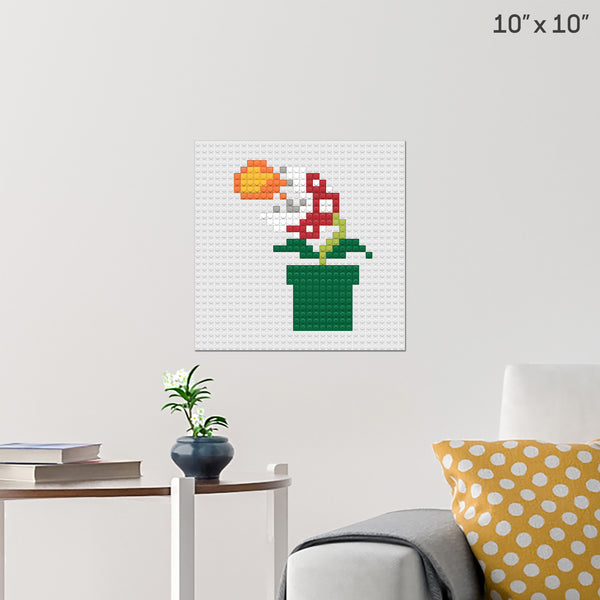 Piranha Plant Brick Poster