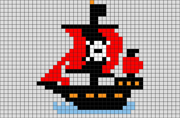 Pirate Ship Pixel Art