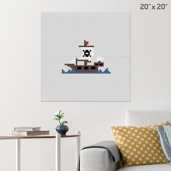 Pirate Ship Brick Poster