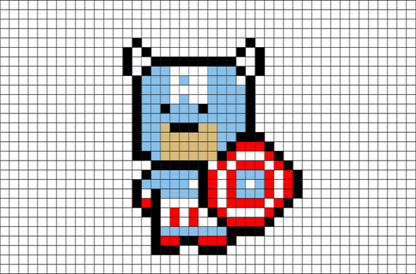 Pixel Captain America