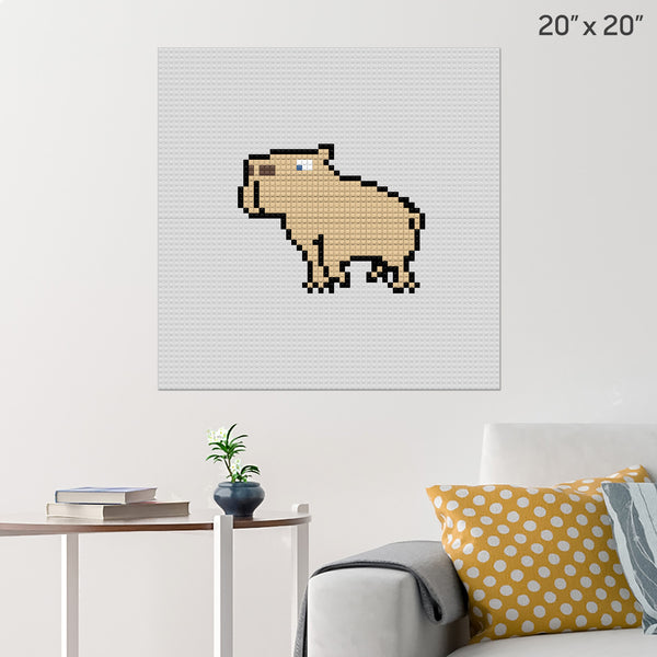 Capybara Brick Poster