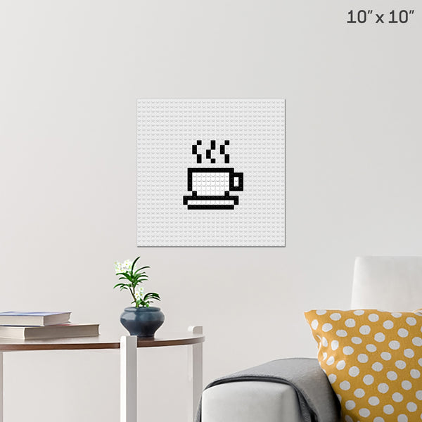 Coffee Cup Brick Poster