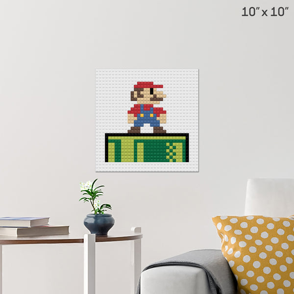 Mario and Tube Brick Poster