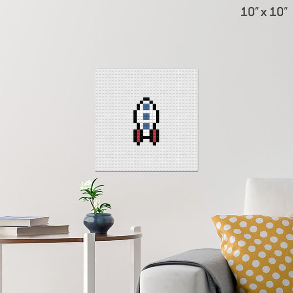 Rocket Brick Poster