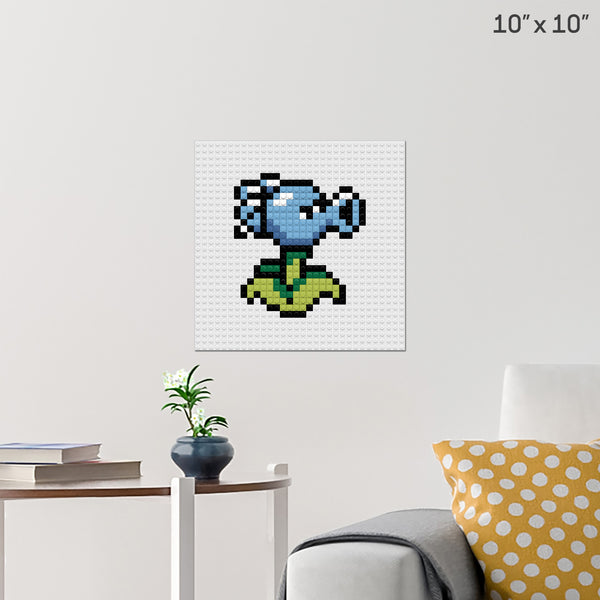 Plants vs Zombies Snow Shooter Brick Poster