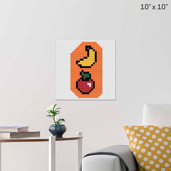 plate of fruit Brick Poster