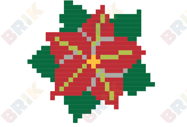 Poinsettia Day Pixel Art