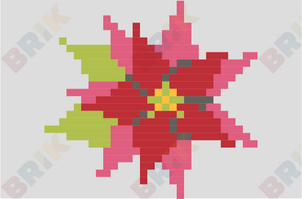 Poinsettia Pixel Art