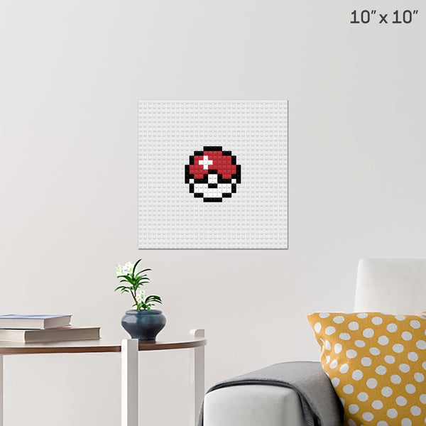Poke Ball Brick Poster