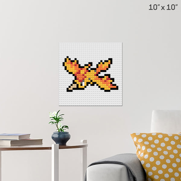 Pokemon - Moltres Brick Poster