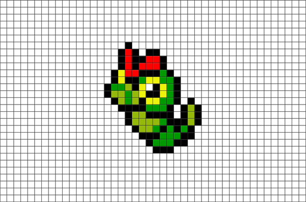Pokemon Caterpie Pixel Art