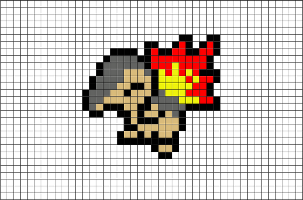 Pokemon Cyndaquil Pixel Art