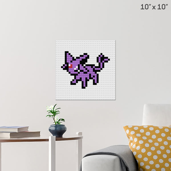Pokemon Espeon Brick Poster