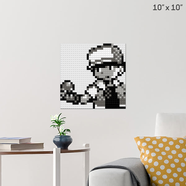 Pokemon Gen 1 Red Trainer Front Brick Poster