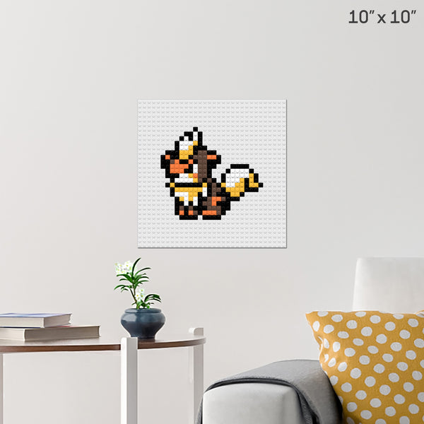 Pokemon Growlithe Brick Poster