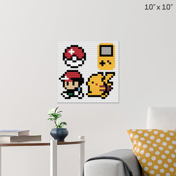 Pokemon Jaune Brick Poster