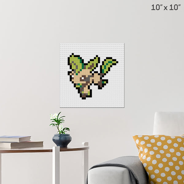 Pokemon Leafeon Brick Poster