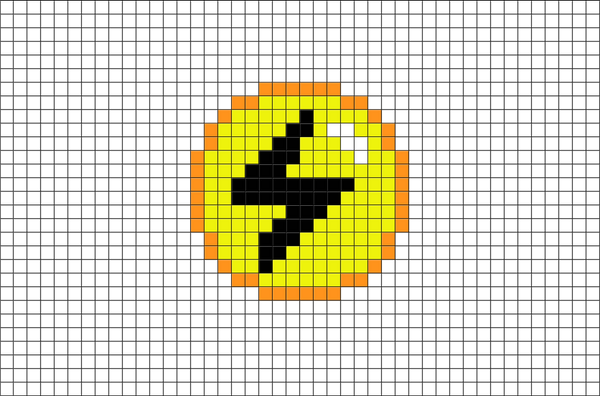 Pokemon Lightning Energy Pixel Art