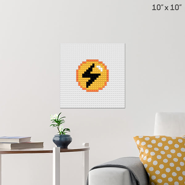 Pokemon Lightning Energy Brick Poster