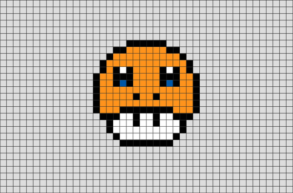 Pokemon Mario Mushroom 2 Pixel Art