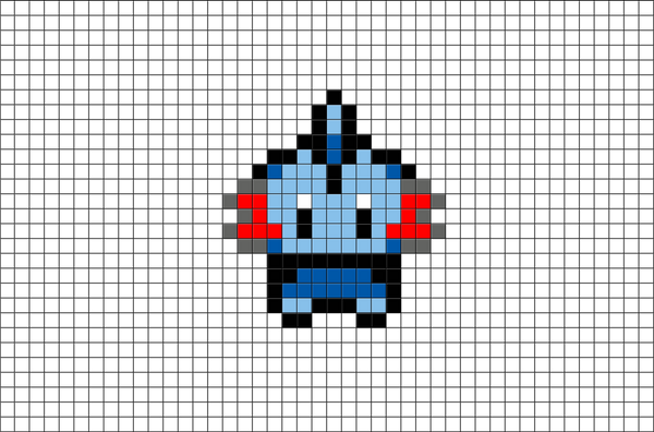 Pokemon Mudkip Pixel Art