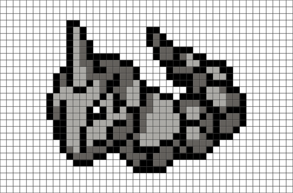Pokemon Onix Pixel Art
