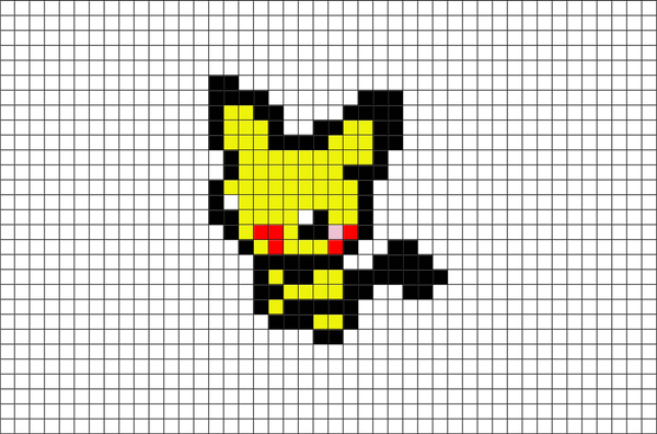 Pokemon Pichu Pixel Art