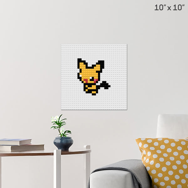 Pokemon Pichu Brick Poster