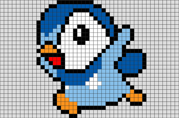 Pokemon Piplup Pixel Art
