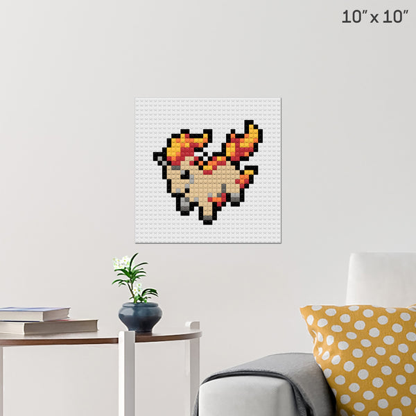 Pokemon Ponyta Brick Poster