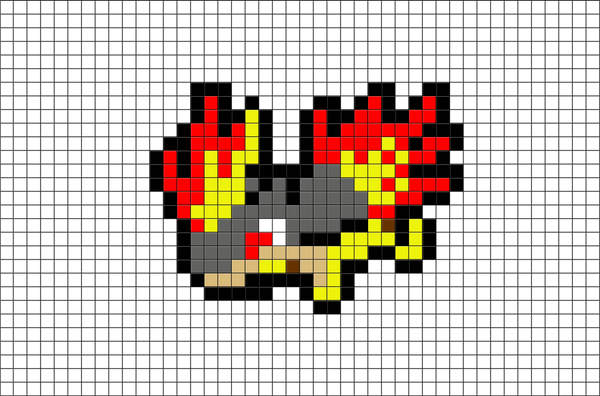 Pokemon Quilava Pixel Art