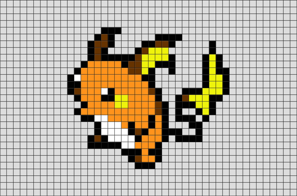 Pokemon Raichu Pixel Art