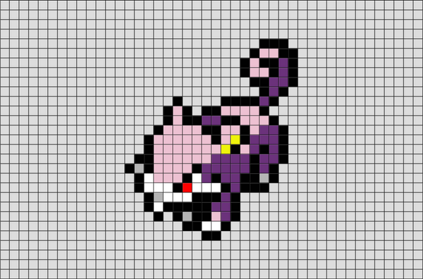 Pokemon Rattata Pixel Art