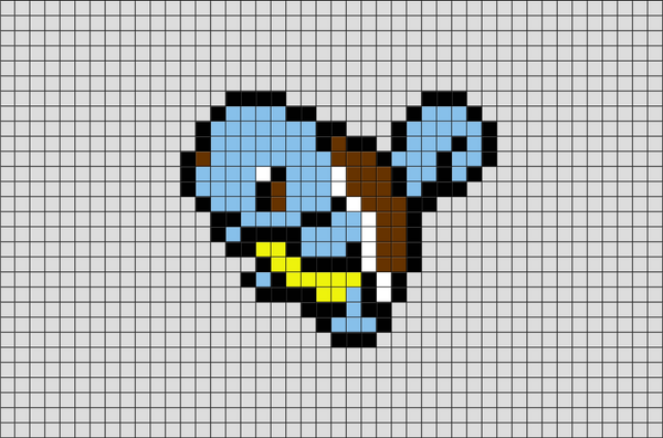 Pokemon Squirtle Pixel Art