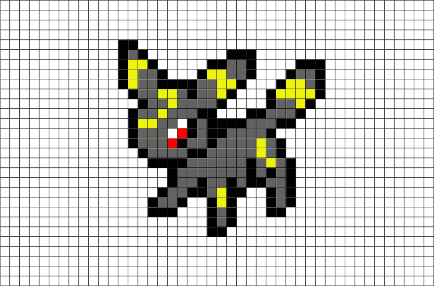 Pokemon Umbreon Pixel Art – BRIK