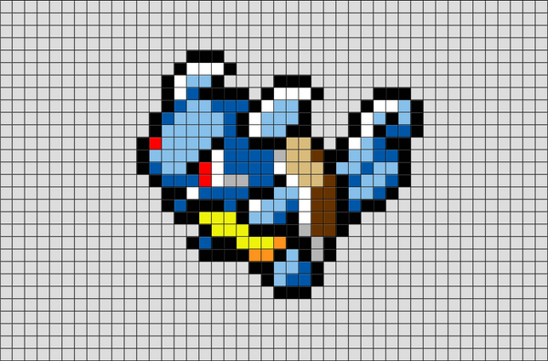 Pokemon Wartortle Pixel Art