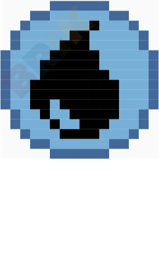Pokemon Water Energy Pixel Art