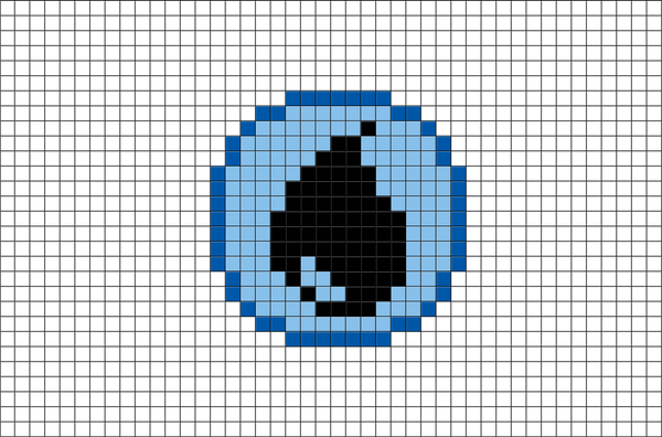 Pokemon Water Energy Pixel Art