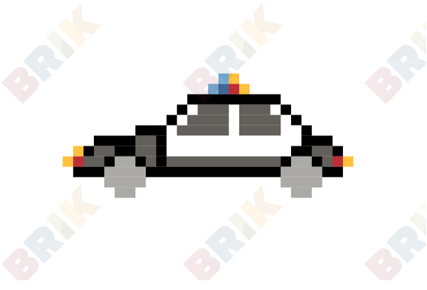 Police Car Pixel Art